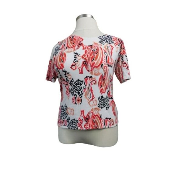 Chico's Size M Medium STRETCH Boho Knit Scoop Neck Top - Picture 2 of 3